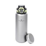 Boundless Voyage Titanium Water Bottle 0.95L Wide Mouth & Leakproof Flask Single Layer Canteen for Backpacking Travel Camp 3018D Beargoods