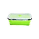 1 PCS Silicone Folding Lunch Box Food Grade Square Portable Microwave Oven Lunch Box Outdoor Travel Picnic Preservation Box Beargoods