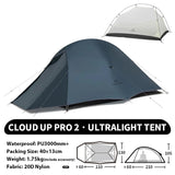 Naturehike Cloud Up 1 2 3 Person Camping Tent Ultralight Waterproof Trekking Tents Hiking Backpacking Shelter Tent Travel Tent Beargoods