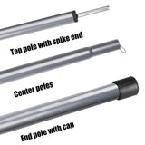 2m Telescopic Tent Poles Set of 2 Lightweight Adjustable Trekking Camping Collapsible Poles for Walking Canopy Hiking Beargoods