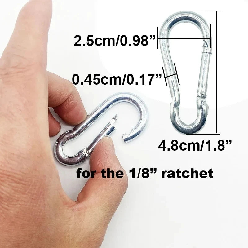 4mm Camping Tent Tie Down Rope Tightener Fastening Pulley Ratchet Hangers Awning Rope Hook Canopy Buckle Rope Tightening Tool Beargoods