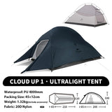Naturehike Cloud Up 1 2 3 Person Camping Tent Ultralight Waterproof Trekking Tents Hiking Backpacking Shelter Tent Travel Tent Beargoods