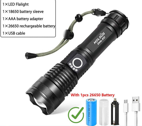 High Power Rechargeable Led Flashlight - Beargoods