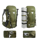 50L Hiking Backpack, Water-Resistant Nylon Bag, Large-Capacity Dual-Shoulder Bag for Trekking, Sports, and Functional Outdoor Beargoods