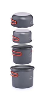 Non-stick Pots Pans Portable Outdoor Camping Hiking Cooking Set Cookware travel tableware Beargoods