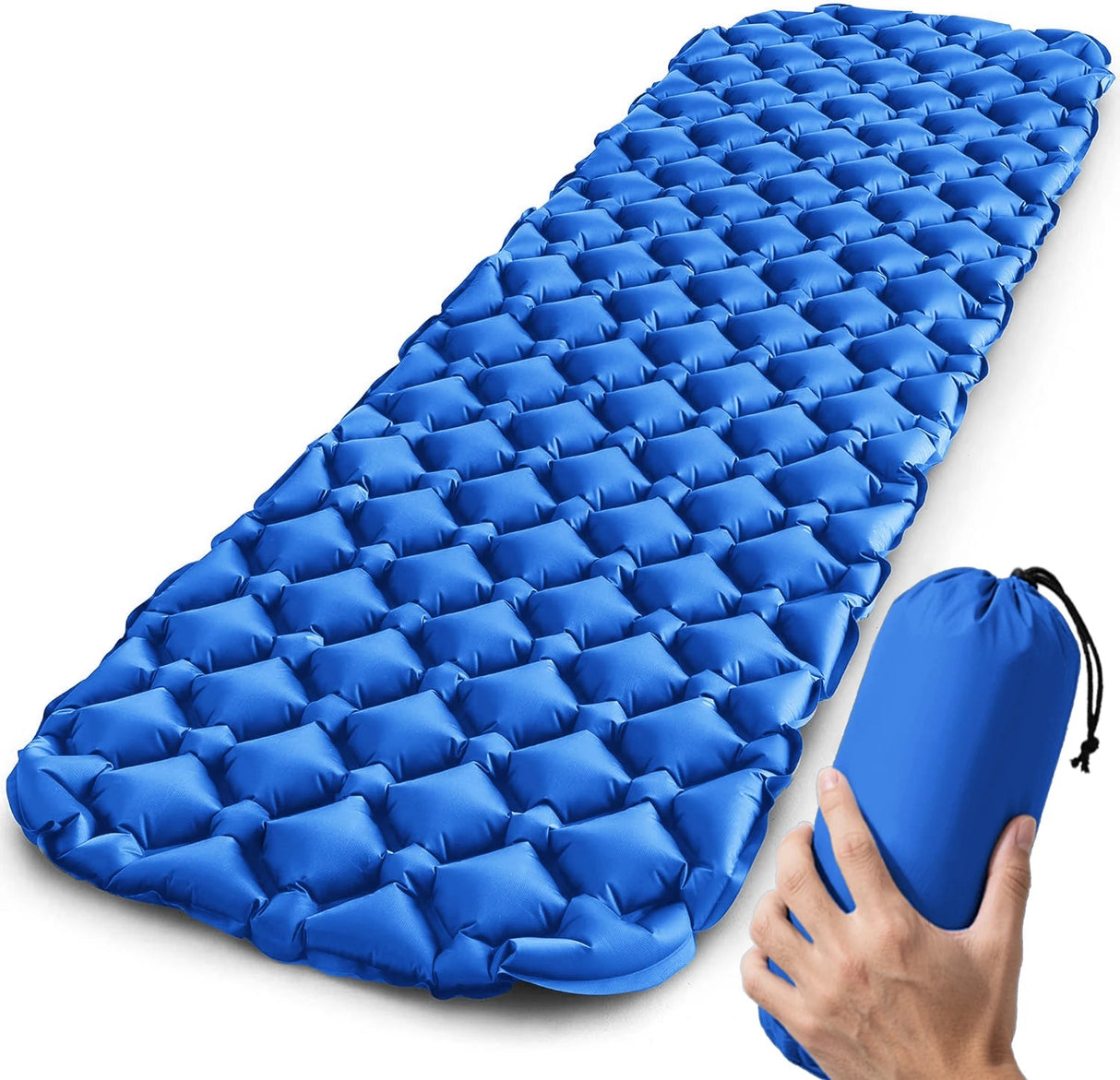 Outdoor Sleeping Pad Camping Inflatable Mattress Ultralight Air Cushion Travel Mat Folding Bed No Headrest For Travel Hiking Beargoods
