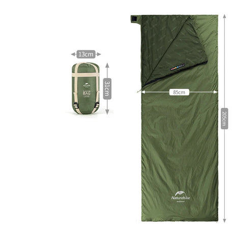 Naturehike LW180 Sleeping Bag Ultralight Cotton Spring Summer Lazy Bag Outdoor Hiking Camping Sleeping Bag Beargoods