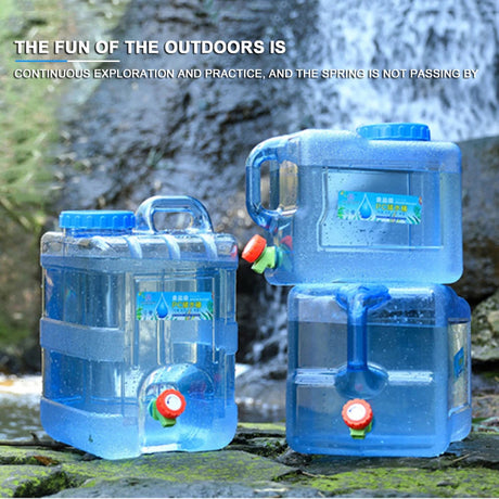 7.5/10/15L Drinking Water Container with Spigot Leakproof Camping Water Tank Large Capacity Water Storage Carrier for Hiking Car Beargoods