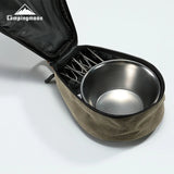 CAMPINGMOON S220-B Canvas Mini Bag 21x15x9cm Outdoor Camping Custom Pear Shape Lunch Food Delivery Food Grade PP Box Beargoods