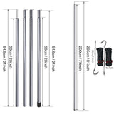 2m Telescopic Tent Poles Set of 2 Lightweight Adjustable Trekking Camping Collapsible Poles for Walking Canopy Hiking Beargoods