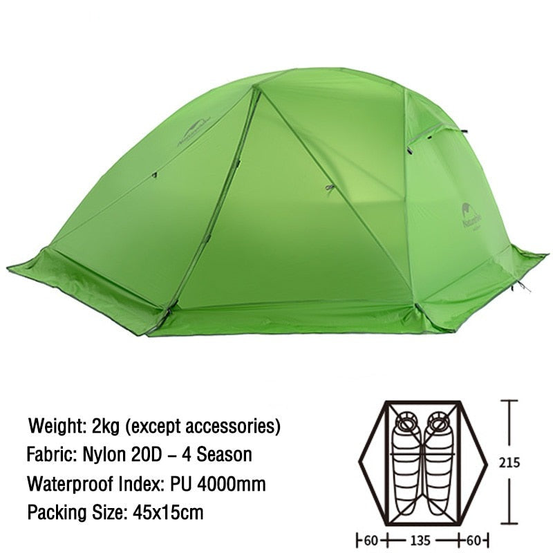 2 Person Ultralight Waterproof Camping Tent - Beargoods