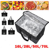 70L Insulated Thermal Cooler Bag Insulation To Keep Cold Large Capacity Portable Lunch Bag Zip Picnic Camping Tin Foil Food Bag Beargoods