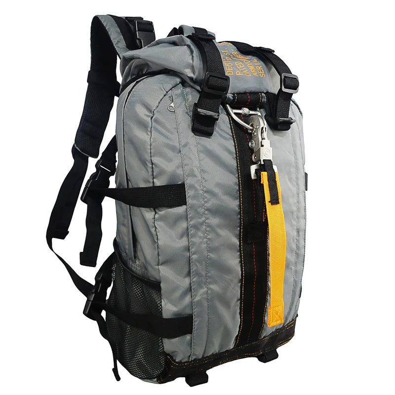 Nylon Waterproof Backpack Climbing Travel Bags Lightweight Hiking Backpacks Outdoor Sport School Bag for Men Women Black Beargoods