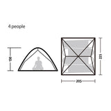 Naturehike One-touch Tent 3-4 Person Travel Family Sun Shelter Portable Automatic Fishing Tent Outdoor Picnic Camping Tent Beargoods