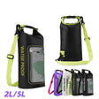 2L/5L PVC Swimming Waterproof Bag,Mobile Phone Waterproof Dry Bag for Trekking Drifting Rafting Surfing Boating Storage Bag Beargoods