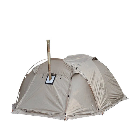 Fireproof 2 Person Winter Tent Hot Tent Waterproof Tunnel Dome Tent with Stove Jack and Snow Skirt for Camping Hiking 4 Season Beargoods