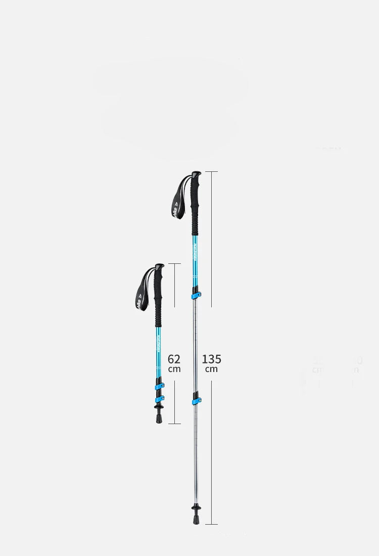 Naturehike Hiking Poles Three Sections Of Aluminum Pole For Mountaineering Hiking Skiing Travel Poles Climbing Trekking Pole Beargoods
