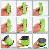 5M/10M/20M/50M Reflective Tent Rope Guylines Nylon Tent Line Cord Rescue Umbrella Paracord Rope Camping Hiking Tent Accessories Beargoods