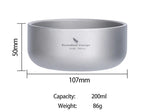Boundless Voyage Titanium Camping Rice Bowl Non Slip Double Layer Anti-hot Outdoor Camping Kitchen Tableware Food Container Beargoods