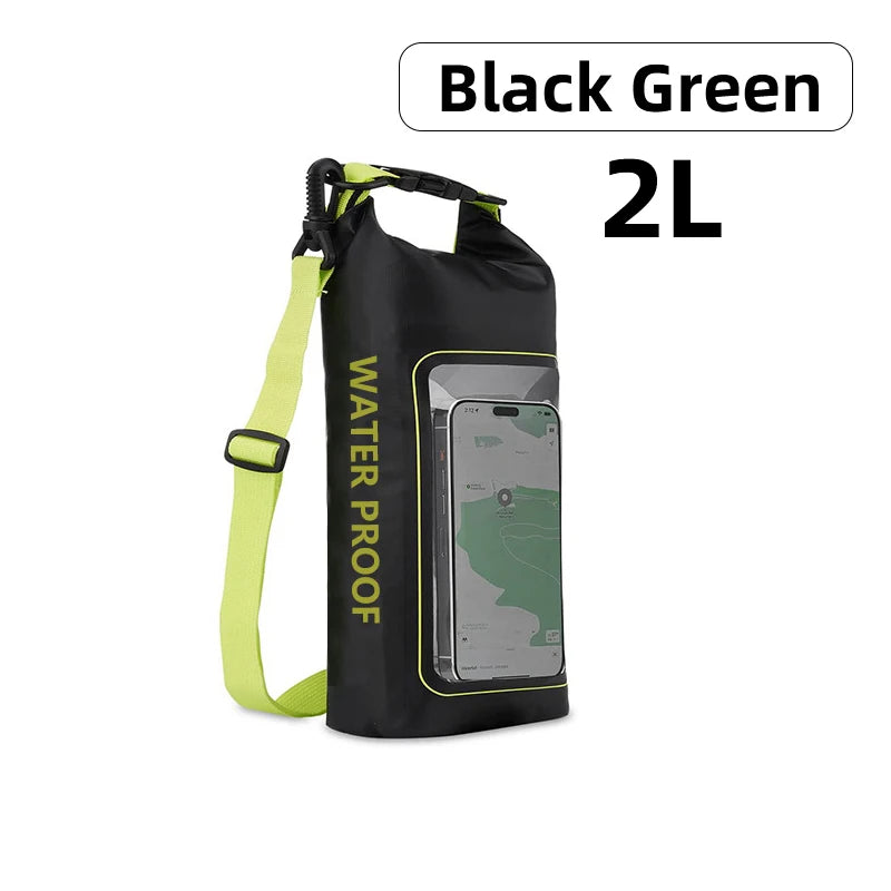 2L/5L PVC Swimming Waterproof Bag,Mobile Phone Waterproof Dry Bag for Trekking Drifting Rafting Surfing Boating Storage Bag Beargoods