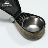 CAMPINGMOON S220-B Canvas Mini Bag 21x15x9cm Outdoor Camping Custom Pear Shape Lunch Food Delivery Food Grade PP Box Beargoods