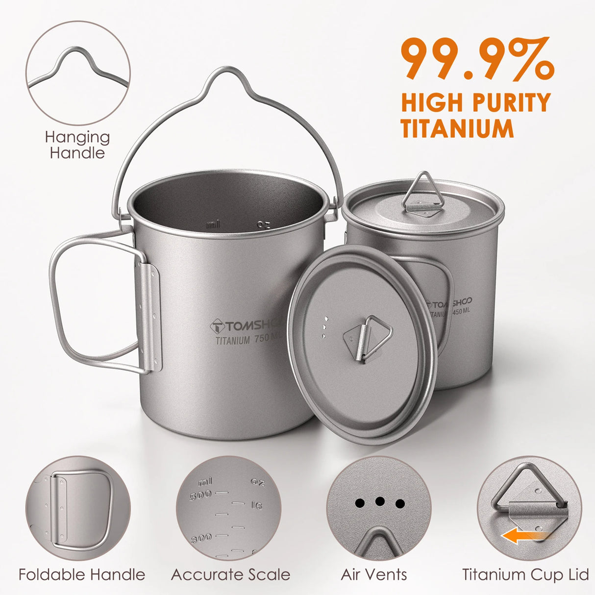 Titanium Cookware Set Ultralight