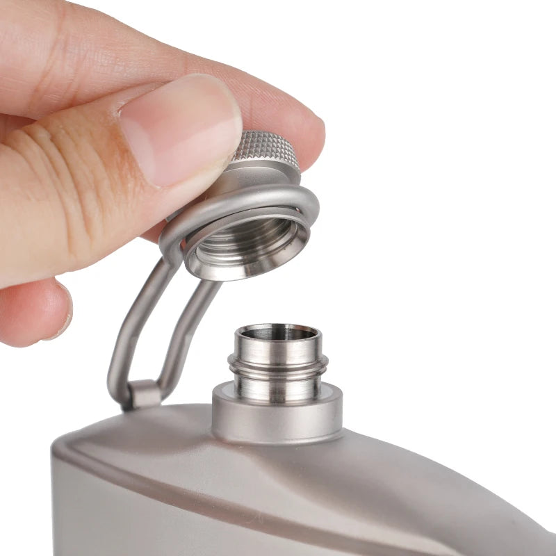 Titanium Hip Flask With Funnel 200ml/260ml