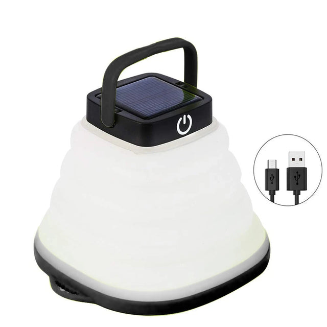 IP68 Portable Lantern Collapsible Camping Light Solar Tent Lighting Outdoor USB Rechargeable Light Waterproof LED Fishing Lamp Beargoods