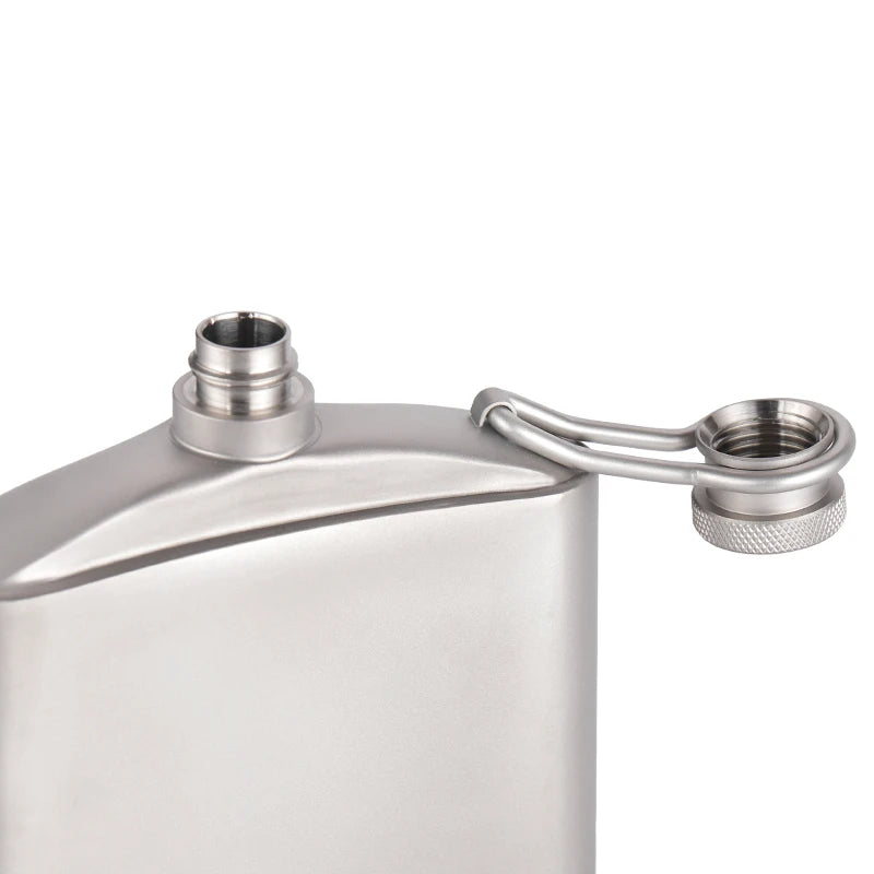 Titanium Hip Flask With Funnel 200ml/260ml