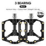 WEST BIKING Bike Pedals MTB Flat Bicycle Pedals 9/16'' Lightweight Road Bike Pedals Carbon Fiber Sealed Bearing Platform Pedals Beargoods