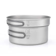 KEITH Pure Titanium 2-Piece Cookware Set (800ml+1250ml), Ultralight Pot & Pan with Mesh Bag for Camping Backpacking Hiking Beargoods