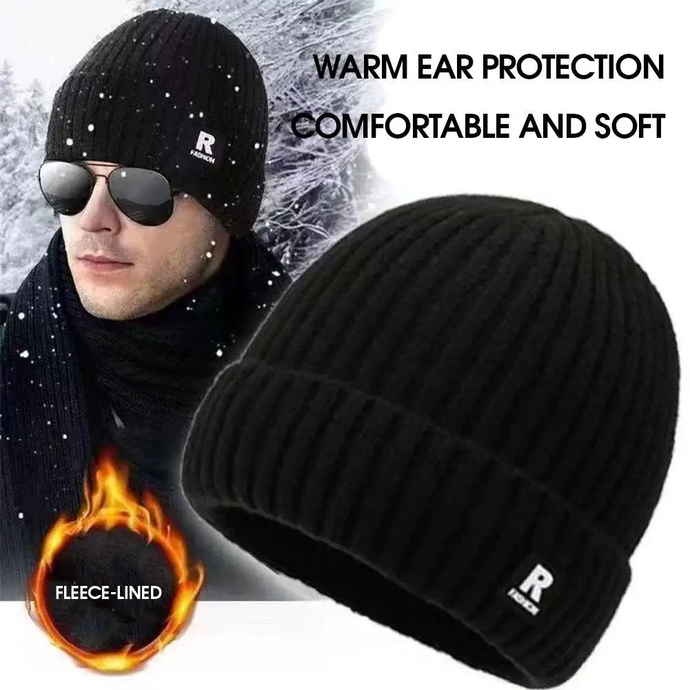 Winter Thick  Beanie Hat With Fleece Lined For Men Women Winter Solid Knitted Wool Skull Cap For Outdoor Activities & Daily Use Beargoods
