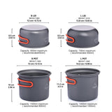 Non-stick Pots Pans Portable Outdoor Camping Hiking Cooking Set Cookware travel tableware Beargoods