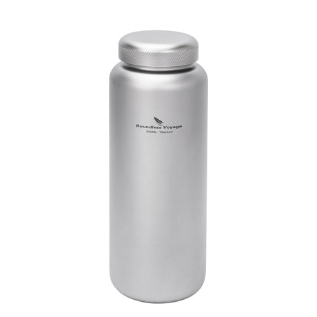 Boundless Voyage Titanium Water Bottle 0.95L Wide Mouth & Leakproof Flask Single Layer Canteen for Backpacking Travel Camp 3018D Beargoods
