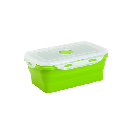 1 PCS Silicone Folding Lunch Box Food Grade Square Portable Microwave Oven Lunch Box Outdoor Travel Picnic Preservation Box Beargoods