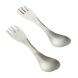 Ultralight Titanium Spork 2-in-1 Spoon & Fork Camping Picnic Travel Tableware Portable Survival Tool for Hiking Backpacking EDC Beargoods