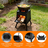 Wood Burning Stove Foldable Firewood Stove Picnic BBQ Grill Stove Heating Cooking for Outdoor Hiking Camping Beargoods