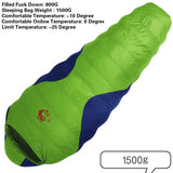 JUNGLE KING CY660 4 Seasons 3 Kinds of Thickness Camping Travel Hiking White Duck Down Feather Filled Mummy Down Sleeping Bags Beargoods