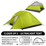 Naturehike Cloud Up 1 2 3 Person Camping Tent Ultralight Waterproof Trekking Tents Hiking Backpacking Shelter Tent Travel Tent Beargoods