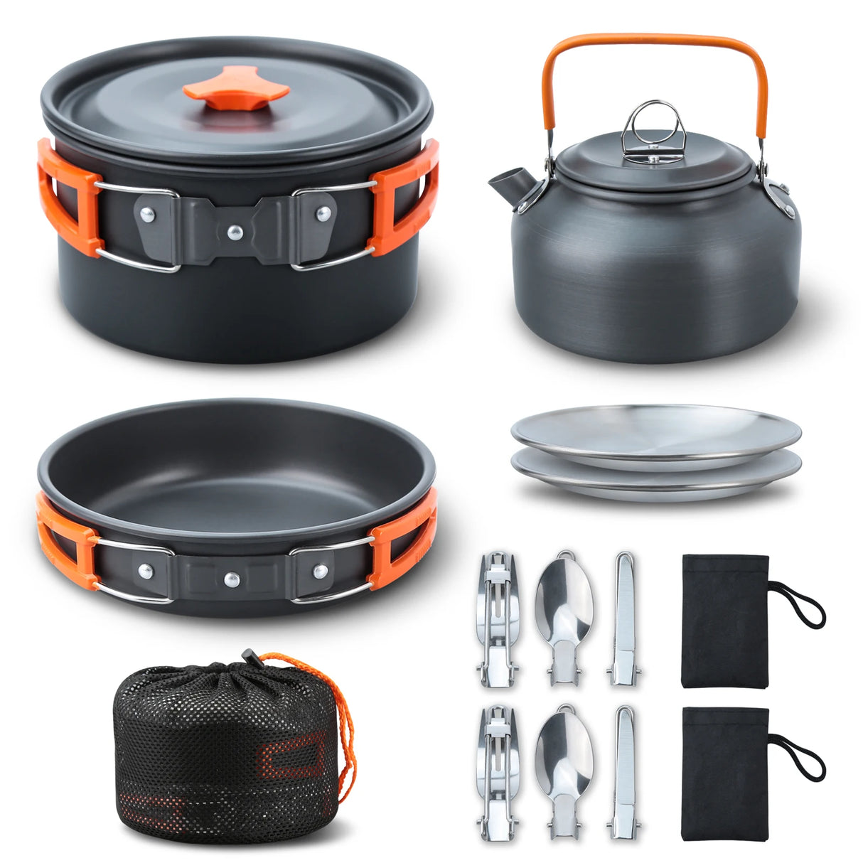 16pcs Camping Pot pan Set