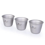 Boundless Voyage 3pcs Titanium Cup Set Mini Wine Glasses for Outdoor Camping Picnic Drinkware Tea Sake Mugs Party Flask Flagon Beargoods