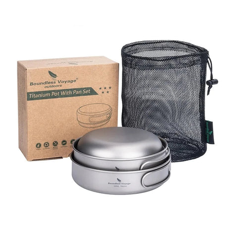 Ultralight Titanium 3 Piece Pan Set - Beargoods