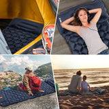 WESTTUNE Camping Inflatable Mattress Ultralight Outdoor Sleeping Pad with Pillow Built-in Pump Air Mat for Backpacking Hiking Beargoods