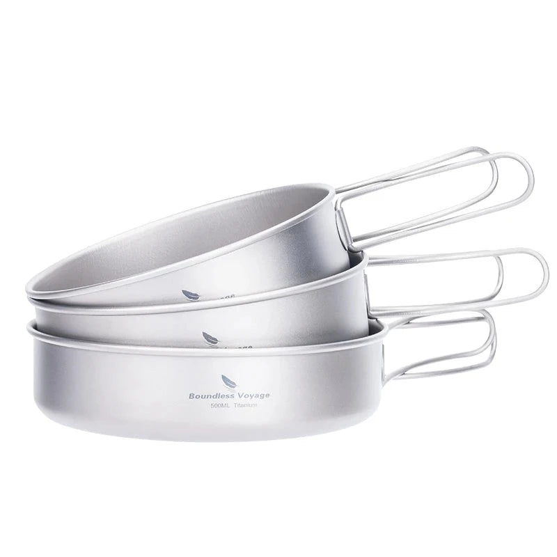 Ultralight Titanium 3 Piece Pan Set - Beargoods