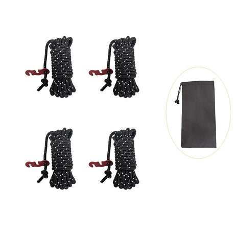 Camping Rope Reflective Outdoor Guy Lines with Aluminum Guyline Adjuster Tensioners Tent Tie Downs for Hiking Backpacking Tarp Beargoods