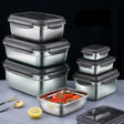 1x 304 Stainless Steel Lunch Bento Box Family Refrigerator Food Storage Containers Portable Outdoor Lunch Boxes Beargoods