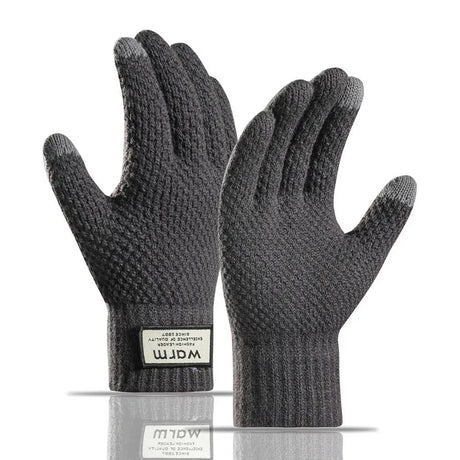 Thermal Winter Gloves For Men Thickened Warm Fleece Lined Anti-Slip Touch Screen Thermal Windproof Cycling Gloves Beargoods