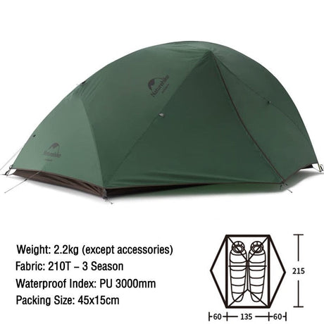 2 Person Ultralight Waterproof Camping Tent - Beargoods