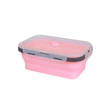 1 PCS Silicone Folding Lunch Box Food Grade Square Portable Microwave Oven Lunch Box Outdoor Travel Picnic Preservation Box Beargoods