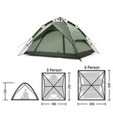 Naturehike One-touch Tent 3-4 Person Travel Family Sun Shelter Portable Automatic Fishing Tent Outdoor Picnic Camping Tent Beargoods